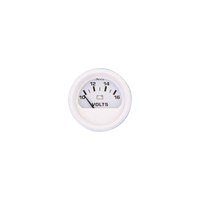 Faria Dress White 2″ Voltmeter Gauge (10-16 VDC)