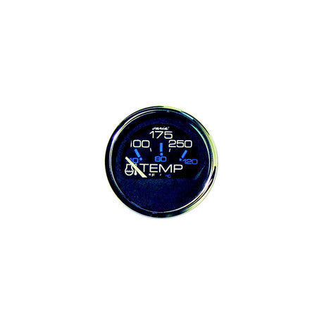 Faria Chesapeake SS Black 2" Gauge - Water Temperature Gauge (100-250F)