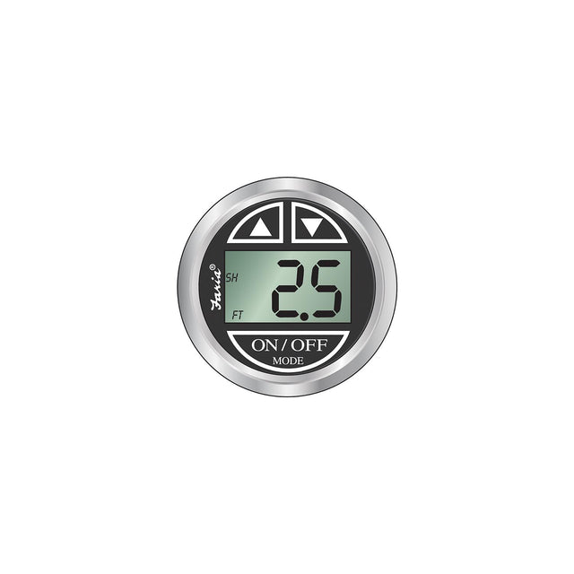 Faria Digital Depth Sounder, Chesapeake SS Black w/In-Hull Transducer