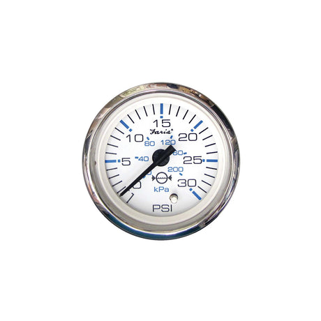 Faria Chesapeake SS White 2″ Gauge - Water Pressure Gauge Kit 30 PSI