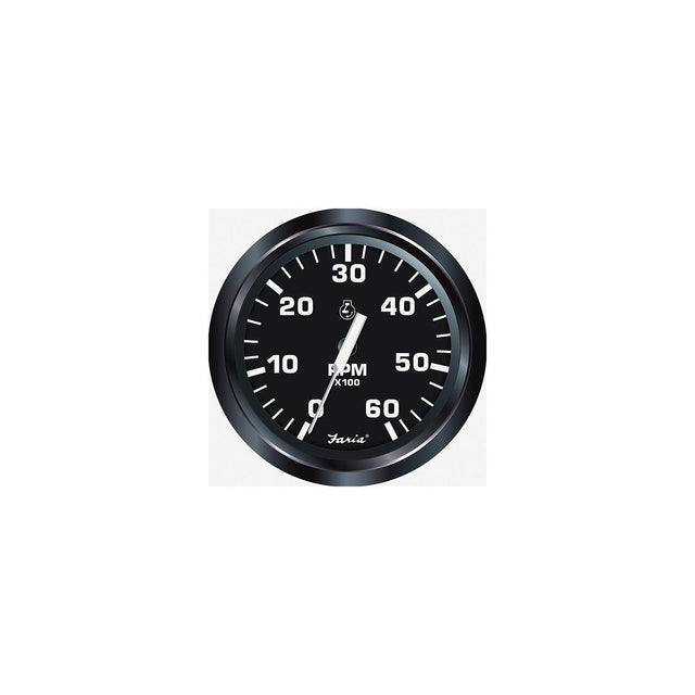 Faria 32804 Euro 4″ Gauge - 6000 RPM Tachometer (Gas) (Inboard & I/O)