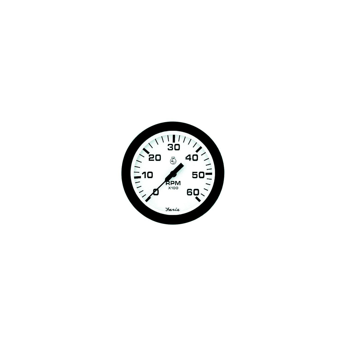 Faria Euro 4″ Gauge - 6000 RPM Tachometer (Gas) (Inboard & I/O)