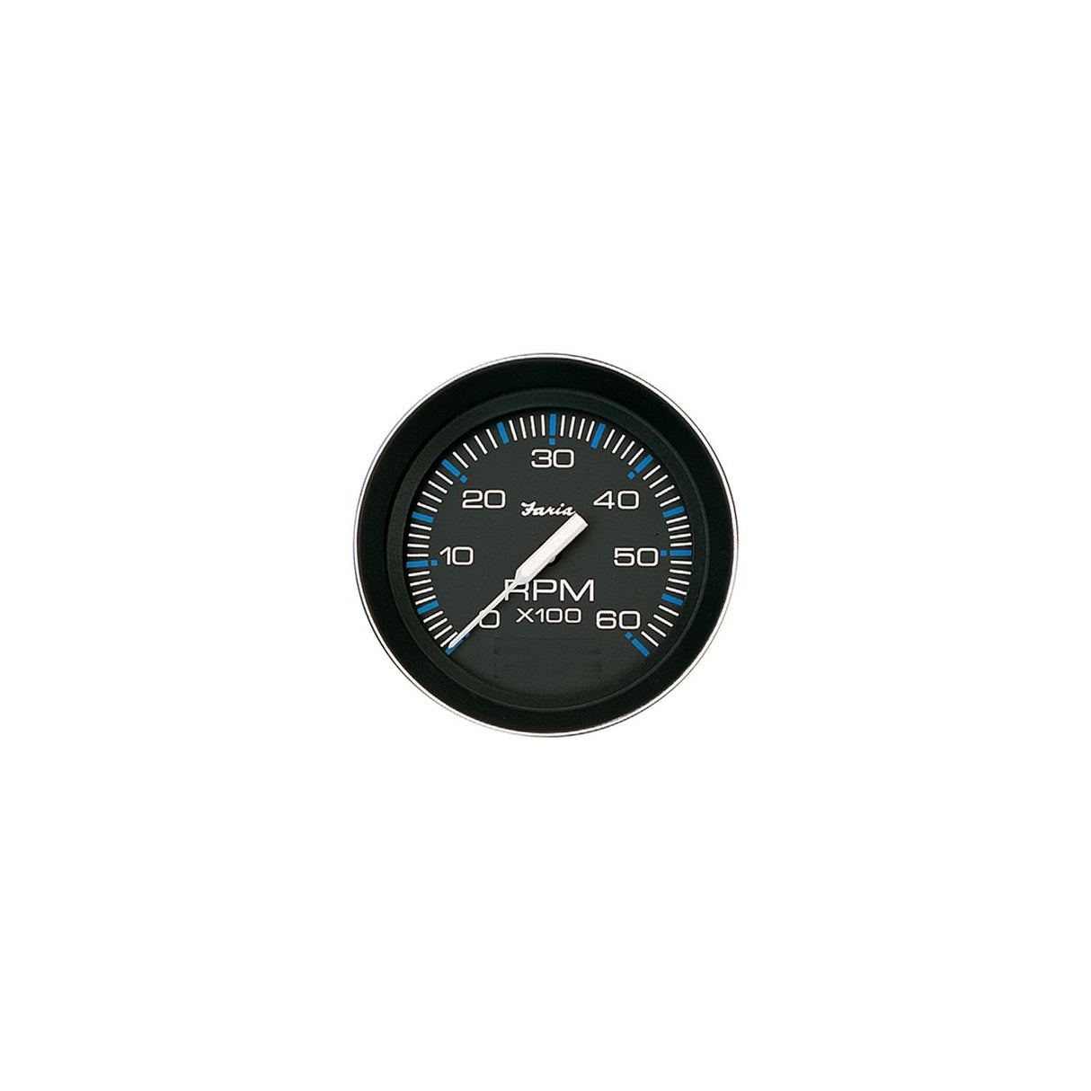Faria Coral Black 4″ Gauge - 6000 RPM Tachometer (Gas) (Inboard & IO)