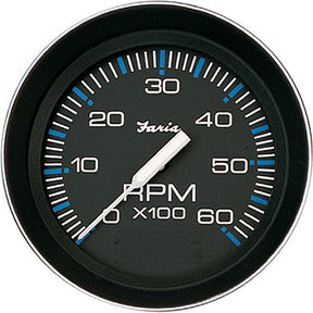 Faria Coral Black 4″ Gauge - 7000 RPM Tachometer (All Outboard)