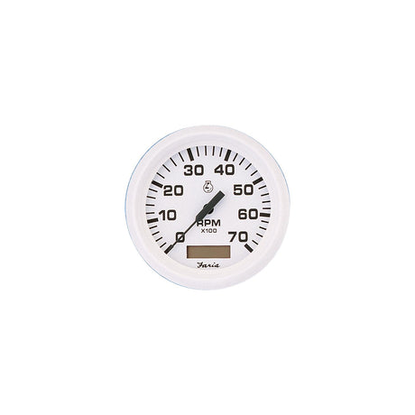 Faria Dress White 4" Gauge - 6000 RPM Tachometer With Hourmeter (Gas) (Inboard &amp; I/O)
