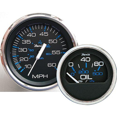 Faria Chesapeake SS Black 4″ Gauge - Tachometer, 4000 RPM Diesel