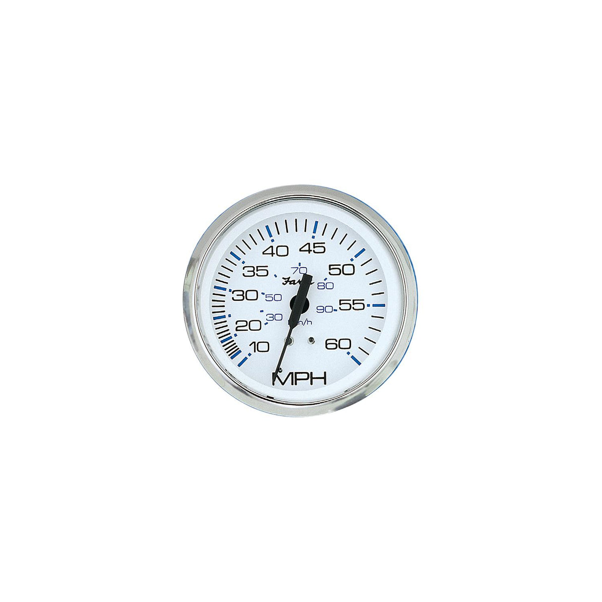 Faria Chesapeake SS White 4″ Gauge - Speedometer, 60 MPH