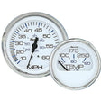 Faria Chesapeake SS White 4″ Gauge - Tach/Hourmeter, 4000 RPM Diesel
