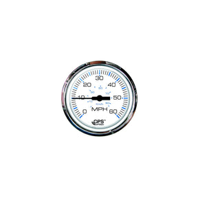 Faria 33839 Chesapeake SS White 4″ Gauge - 60 MPH GPS Speedometer