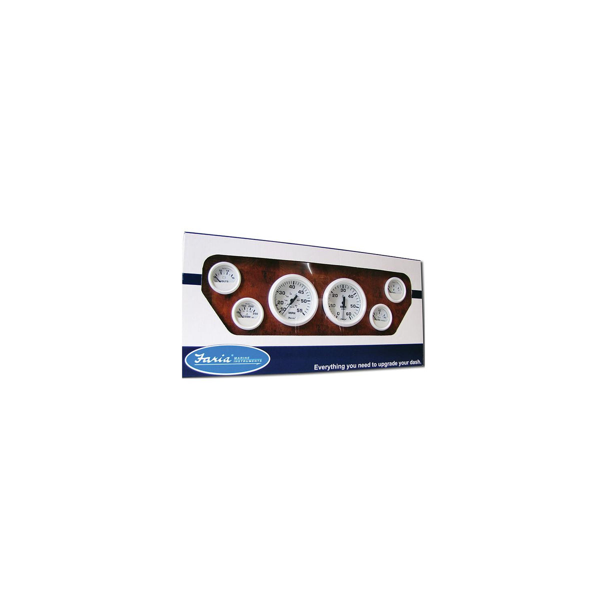 Faria Dress White 6 Gauge Inboard Set