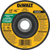 DEWALT DW4429 Grinding Wheel, 4 in Dia, 1/4 in Thick, 5/8 in Arbor, 24 Grit, Very Coarse, Silicone Carbide Abrasive