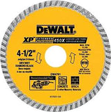 DEWALT DW4701 Circular Blade, 4-1/2 in Dia, 7/8 in Arbor, Diamond Cutting Edge, Continuous Rim