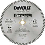 DEWALT DW4702 Circular Blade, 7 in Dia, 5/8 in Arbor, Diamond Cutting Edge, Continuous Rim