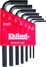 Eklind 10107 Hex Key Set, Includes: 5/64 to 1/4 in Keys, 7-Piece, Black
