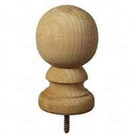 UFP 106088 Post Top, 5-1/4 in H, Colonial Ball, Wood, White