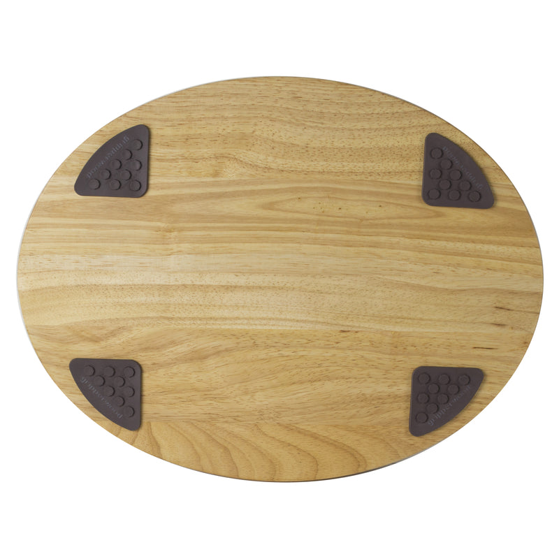 Architec Gripperwood 18 in. L X 14 in. W X 1 in. Rubberwood Concave Carving Board, Pack of 4