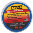 Scotch 10836-DL-10 Electrical Tape, 66 ft L, 3/4 in W, PVC Backing, Blue
