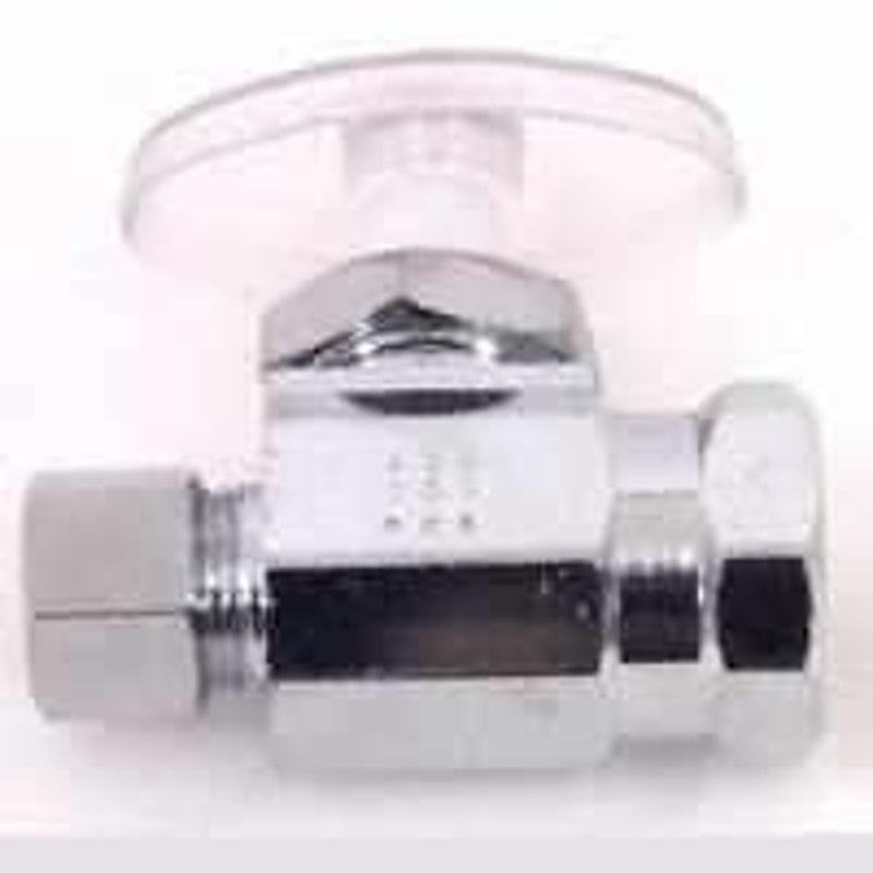 Plumb Pak PP20052LF Shut-Off Valve, Straight Valve, 3/8 x 3/8 in Connection, FIP x Compression, Brass Body