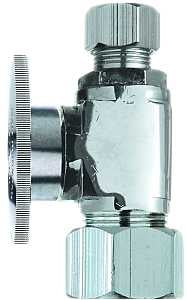Plumb Pak PP20063LF Shut-Off Valve, 5/8 x 3/8 in Connection, Compression, Brass Body, Water Media