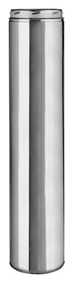 Selkirk 208012U Chimney Pipe, 8 in ID, 10 in OD, 12 in L, Stainless Steel, Includes: Twist-Lock Coupler