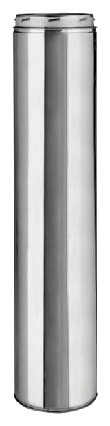 Selkirk 208012U Chimney Pipe, 8 in ID, 10 in OD, 12 in L, Stainless Steel, Includes: Twist-Lock Coupler
