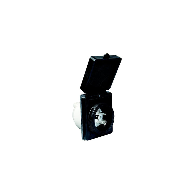 Park Power 301ELRVBLK Power Inlet, 30A Black w/SS Trim