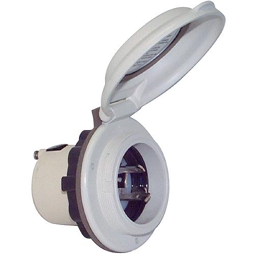 Marinco 30A/125V Contour Power Inlet With Stainless Steel Trim