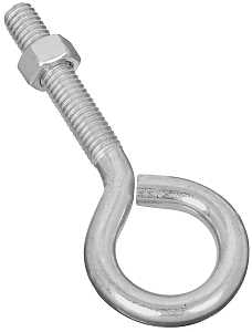 National Hardware N221-267 Eye Bolt, 3/8-16 Thread, Coarse Thread, 2 in L Thread, 1 in ID Dia Eye, 2.35 in L Shank, Zinc, Pack of 10