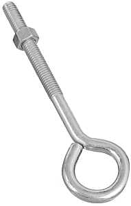 National Hardware N221-283 Eye Bolt, 3/8-16 Thread, Coarse Thread, 3 in L Thread, 1 in ID Dia Eye, 4.35 in L Shank, Zinc, Pack of 10