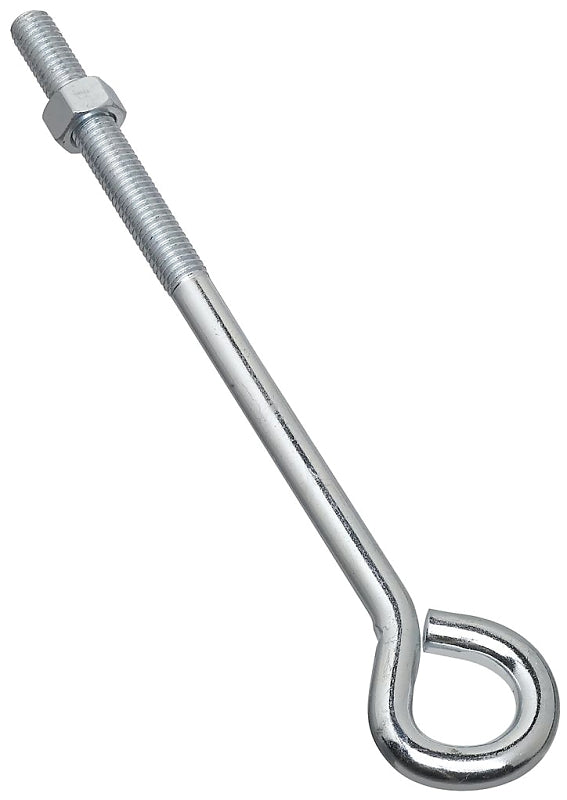 National Hardware N221-333 Eye Bolt, 1/2-13 Thread, Coarse Thread, 3-3/4 in L Thread, 1 in ID Dia Eye, 8.14 in L Shank, Pack of 10