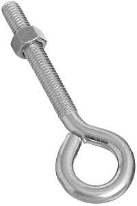 National Hardware N221-317 Eye Bolt, 1/2-13 Thread, Coarse Thread, 3-1/2 in L Thread, 1 in ID Dia Eye, 3.95 in L Shank, Pack of 10