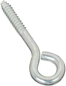 National Hardware N220-707 Lag Screw Eye, 3/8 in Thread, 2 in L Thread, 4-1/2 in OAL, 230 lb Working Load, Steel, Zinc, Pack of 10