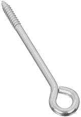 National Hardware N220-699 Lag Screw Eye, 5/16 in, 5/16 in Dia Wire, 1.62 in L Thread, 6 in OAL, 175 lb Working Load, Pack of 10
