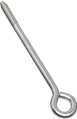 National Hardware N220-715 Lag Screw Eye, 3/8 in, 3/8 in Dia Wire, 2 in L Thread, 8 in OAL, 230 lb Working Load, Steel, Pack of 10