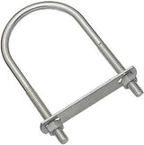 National Hardware N222-562 U-Bolt, 5 in L Inside, 2-1/2 in W Inside, 5/16-18 Thread, 1-1/2 in L Thread, Steel, Pack of 5