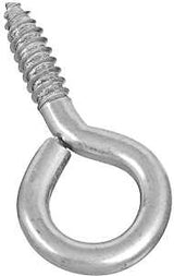 National Hardware N220-426 Screw Eye, #0, 0.3 in Dia Wire, 1-1/4 in L Thread, 2.88 in OAL, 150 lb Working Load, Steel, Pack of 10