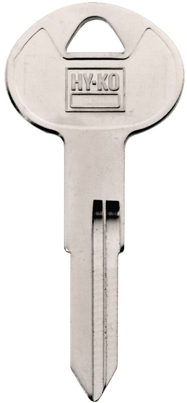 Hy-Ko 11010DA28 Automotive Key Blank, Brass, Nickel, For: Nissan Vehicle Locks, DA28 Key Number, Pack of 10