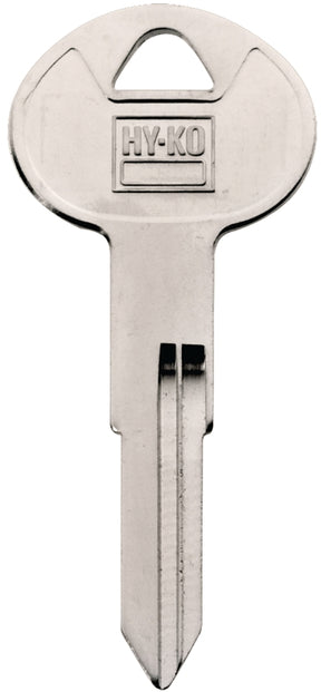 Hy-Ko 11010DA28 Automotive Key Blank, Brass, Nickel, For: Nissan Vehicle Locks, DA28 Key Number, Pack of 10