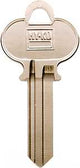 Hy-Ko 11010ER1 Key Blank, Brass, Nickel, For: Earle Cabinet, House Locks and Padlocks, Pack of 10