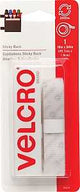 VELCRO Brand 90079 Hook and Loop Fastener, 3/4 in W, 18 in L, Nylon, White, Rubber Adhesive