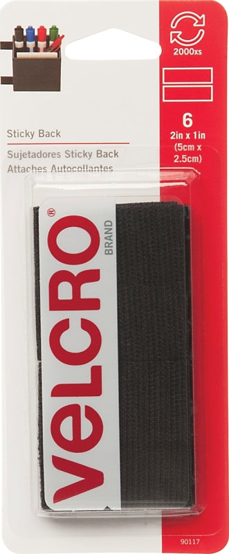 VELCRO Brand 90117 Hook and Loop Fastener, Black, 3 lb
