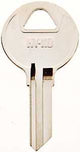 Hy-Ko 11010RO1 Key Blank, Brass, Nickel, For: National Cabinet Locks, RO1 Key Number, Pack of 10