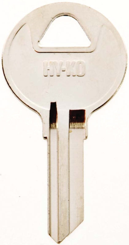 Hy-Ko 11010RO1 Key Blank, Brass, Nickel, For: National Cabinet Locks, RO1 Key Number, Pack of 10