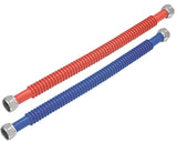 Ez-Flo WaterFlex Series 0437124 Corrugated Flexible Water Heater Connector, 3/4 in, FIP, 24 in L, Stainless Steel