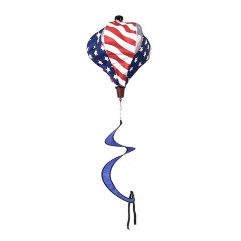Meadowcreek Multicolored Polyester 55 in. H Patriotic Stars and Stripes Balloon Spinner, Pack of 24