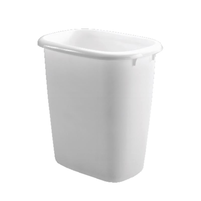 Rubbermaid Contours 3.5 gal White Plastic Vanity Wastebasket, Pack of 6