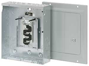 Cutler-Hammer BR BR816L125SDP Load Center, 125 A, 8 -Space, 16 -Circuit, Main Lug, NEMA 1 Enclosure, Light Gray