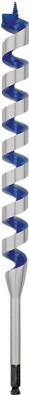 Irwin 3043016 Auger Drill Bit, 1-1/2 in Dia, 17 in OAL, Twist Flute, 1-Flute, 7/16 in Dia Shank