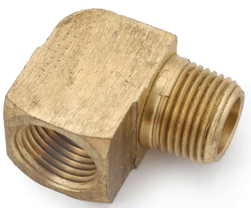 Anderson Metals 756116-06 Street Pipe Elbow, 3/8 in, FIP x MIP, 90 deg Angle, Brass, Rough, 1000 psi Pressure