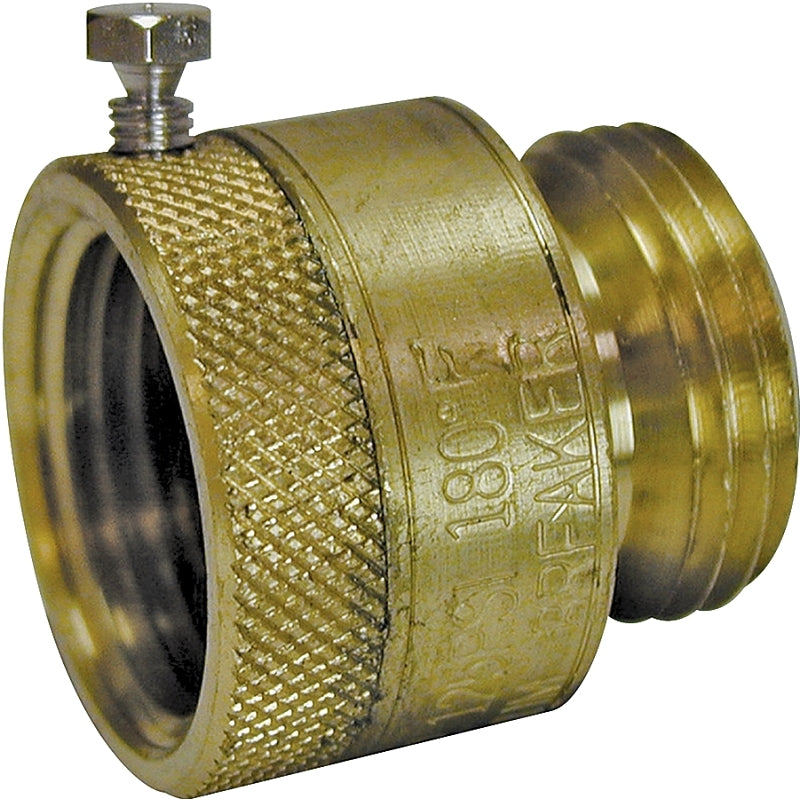 B & K ProLine Series 108-904 Backflow Preventer Vacuum Breaker, 3/4 in Connection, Female x Male, Brass